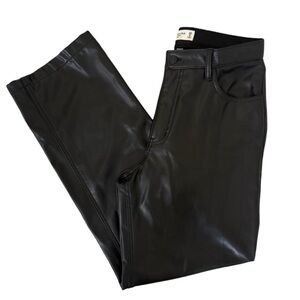 Abercrombie & Fitch Leather The 90s Relaxed High Rise Curve Love Pants Size 29/8